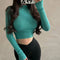 Women's Turtle Neck Crop Top